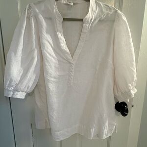 Lilly Pulitzer Mialeigh Elbow Sleeve Linen Top